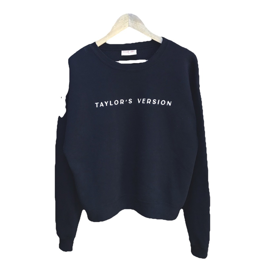 Taylor Swift Taylor's Version Black Crewneck Sweatshirt Women's Large Tour Merch